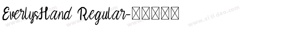 EverlysHand Regular字体转换